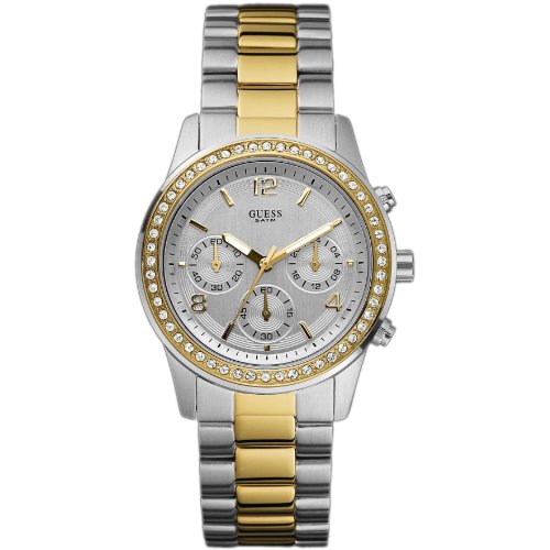 GUESS Damen-Armbanduhr Mini Spectrum Bicolor Gold Chronograph Quarz Edelstahl W0122L2 von Guess