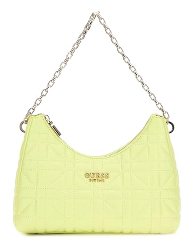 GUESS Damen Assia Top Zip Shoulder Bag Reißverschluss Oben, Schultertasche, Chartreuse von GUESS
