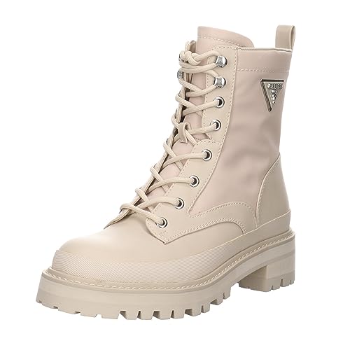 GUESS Damen BADA Ankle Boots, Cream, 37 EU von GUESS