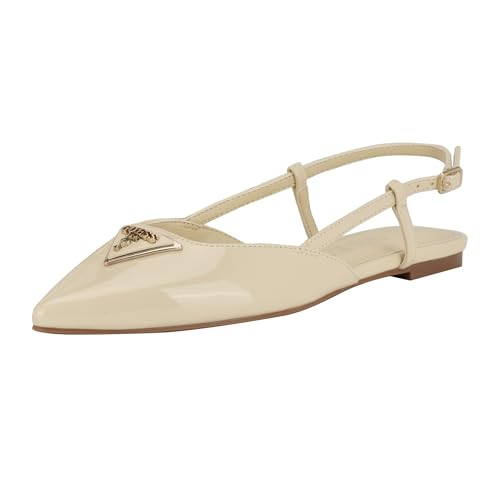 GUESS Damen Bemas Ballerinas, Ivory Patent 150, 37.5 EU von GUESS