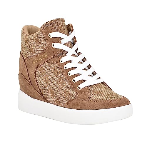 GUESS Damen Blairin Sneaker, Beige/Braun 110, 36.5 EU von GUESS