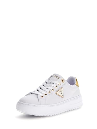 GUESS Damen DENESA12 Sneaker, weißgold, 36 EU GUESS Damen DENESA12 Sneaker, weißgold, 36 EU von GUESS