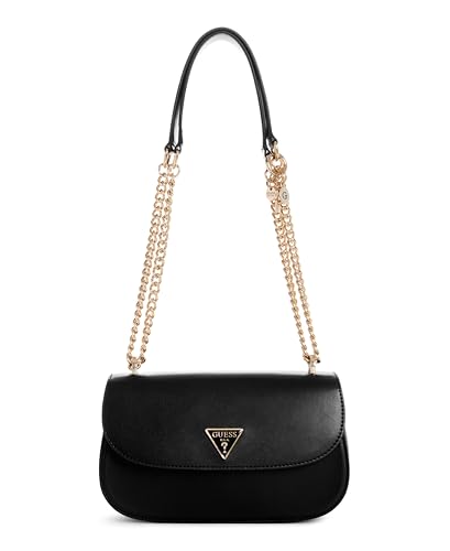 GUESS Damen Daryna Convertible Crossbody Flap Umhängetasche, Schwarz von GUESS