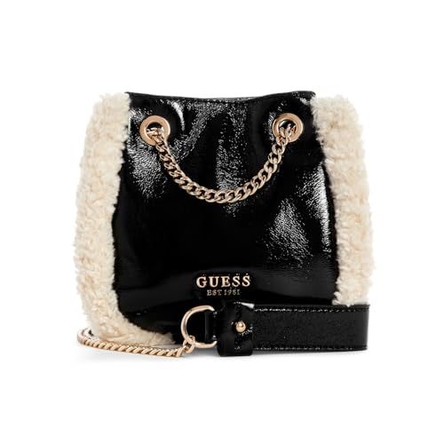 GUESS Damen Davika Convertible Klappe, Crossbody-Tasche, Schwarz von GUESS