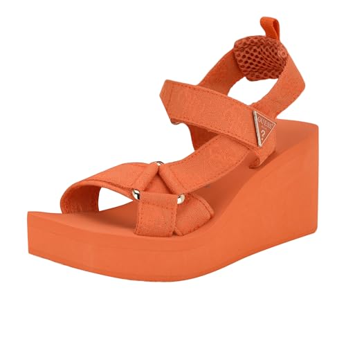 GUESS Damen Daysa Keilsandale, Orange Logo 800, 37.5 EU GUESS Damen Daysa Keilsandale, Orange Logo 800, 37.5 EU von GUESS