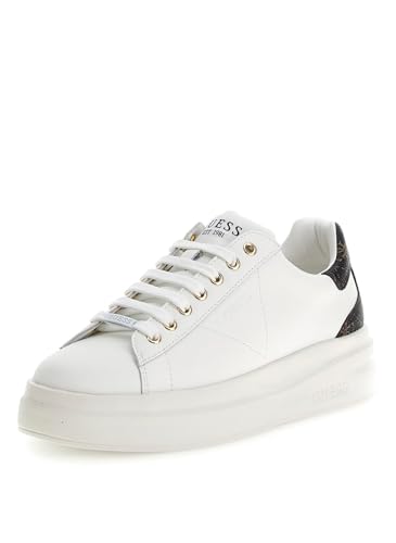 GUESS Damen Elbina Sneaker, White Brown, 40 EU von GUESS