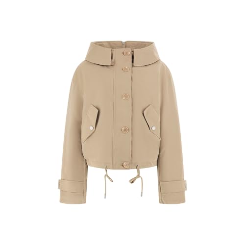 GUESS Damen Eco Nora Cropped Parka, Macadamia Nuts Multi, S von GUESS