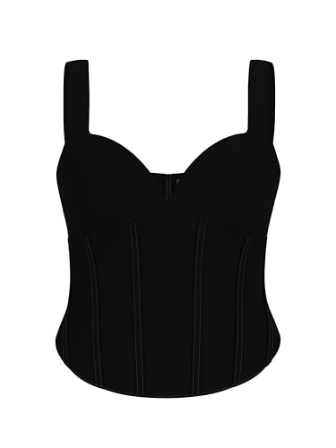 GUESS Damen Eco ärmelloses Jadore Korsett-Top, Schwarz (Jet Black), Medium von GUESS