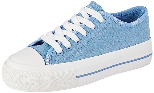 GUESS Damen Emma Sneaker, blau, 37 EU von GUESS