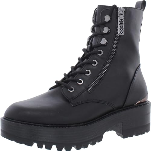 GUESS Damen Fearne Combat Boot, Schwarz 967, 5 von GUESS