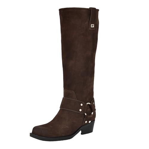 GUESS Damen Felysse, Dunkelbraunes Wildleder 200, 38.5 EU von GUESS