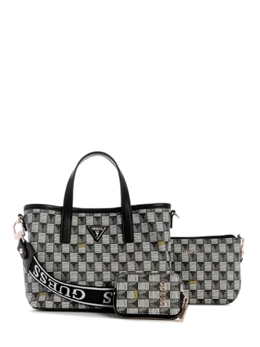 GUESS Damen G Wave II Mini Tote Handtasche, Schwarzes Logo von GUESS