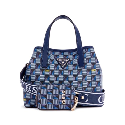 GUESS Damen G Wave Tote Mini-Tragetasche, Blaues Logo von GUESS