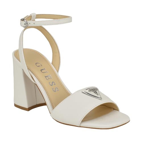 GUESS Damen Gelyae Sandale mit Absatz, Weiß 140, 39 EU GUESS Damen Gelyae Sandale mit Absatz, Weiß 140, 39 EU von GUESS