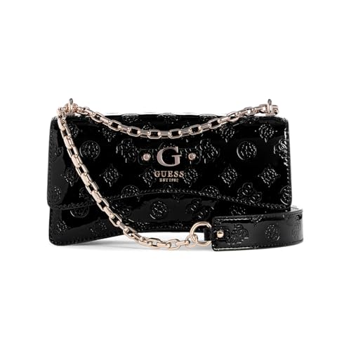 GUESS Damen Gerty Umwandelbare Crossbody-Klappe Umhängetasche, Schwarz von GUESS