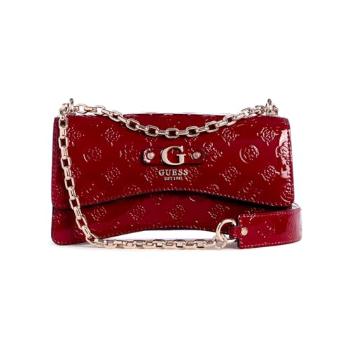 GUESS Damen Gerty Umwandelbare Crossbody-Klappe Umhängetasche, rot von GUESS