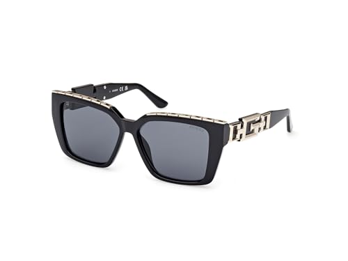GUESS Unisex GU7915 Sonnenbrille, Shiny Black, 55 von GUESS
