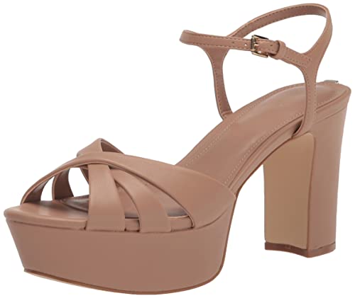 GUESS Damen Haylo Sandale mit Absatz, Medium Natural, 38.5 EU von GUESS