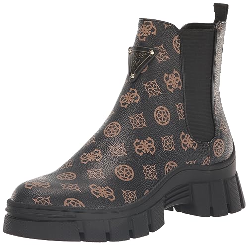 GUESS Damen Hestia Stiefelette, Brown/Black 210, 38.5 EU von GUESS