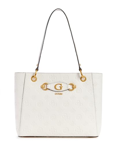 GUESS Damen Izzy Peony Noel, klein Tragetasche, Schultertasche, Stone Logo von GUESS