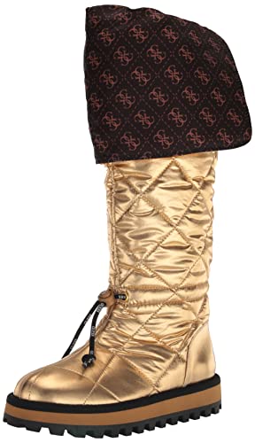 GUESS Damen Ladiva Overknee-Stiefel, Gold 710, 37 EU von GUESS