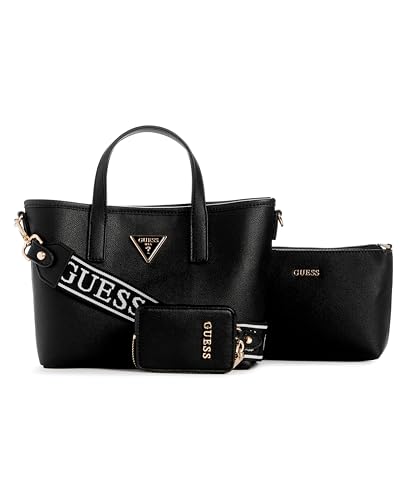 GUESS Damen Latona Tote Mini-Tragetasche, Umhängetasche, Schwarz von GUESS