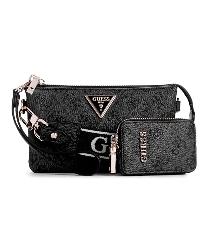 GUESS Damen Latona Triple Compartment Top Zip Mini, Crossbody, Kohle-Logo von GUESS