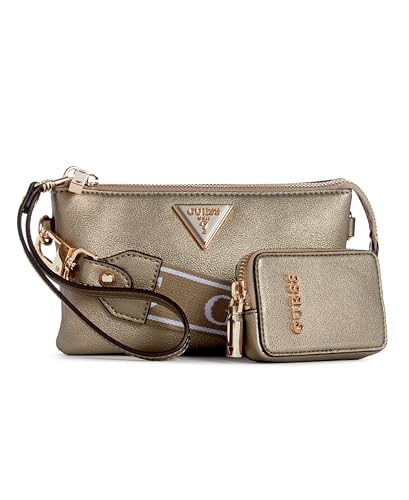 GUESS Damen Latona Triple Compartment Top Zip Mini, Crossbody, Zinn von GUESS