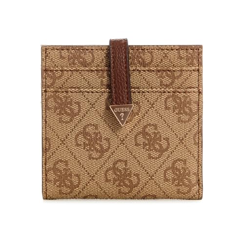 GUESS Damen Laurel Tab Card Case Kartenetui, Geldbörse, Latte-Logo von GUESS