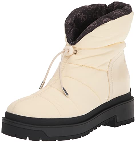 GUESS Damen Leeda2 Stiefelette, Cream Nylon, 39.5 EU von GUESS