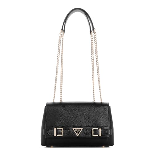 GUESS Damen Levante Convertible Flap, Crossbody-Klappe, Schwarz von GUESS