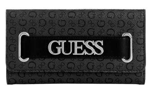 Guess Damen Logo Gürtel Slim Wallet Clutch Bag, Coal Multi, Einheitsgröße von GUESS