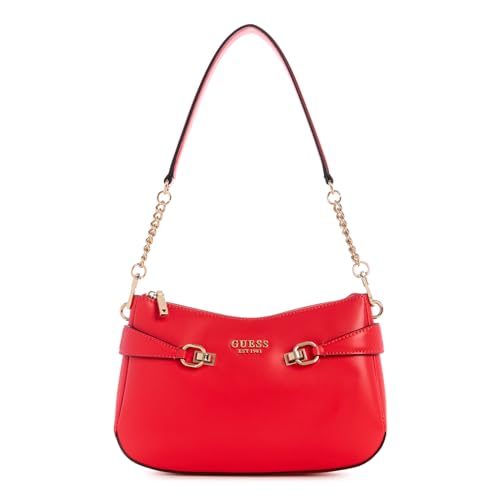 GUESS Damen Lorelei Top Zip Umhängetasche, Korallenrot, Einheitsgröße von GUESS
