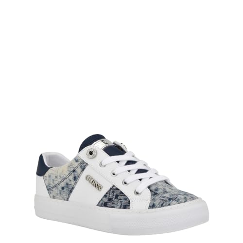 GUESS Damen Loven Sneaker, Weiß Blau 171, 38.5 EU von GUESS