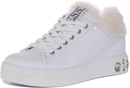 GUESS Damen Low Rivet 5 Sneaker, weiß, 40 EU von Guess