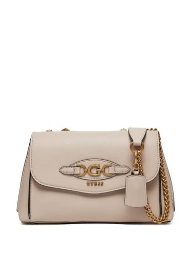 GUESS Damen Malva Convertible Crossbody Flap Umhängetasche, Mandel von GUESS