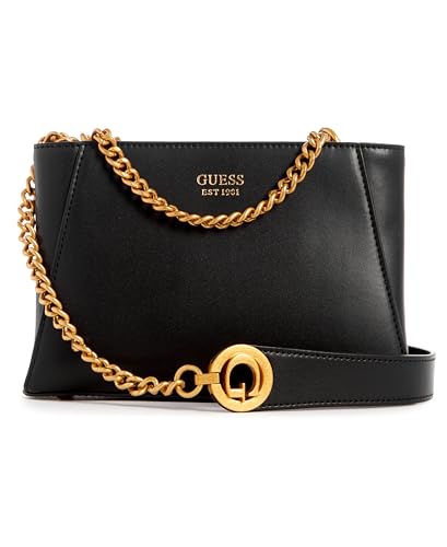 GUESS Damen Masie Umhängetasche mit Zwei Fächern Mini, Crossbody, Schwarz von GUESS