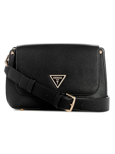 GUESS Damen Meridian Flap Umhängetasche Schultertasche, Schulterklappe, Schwarz von GUESS