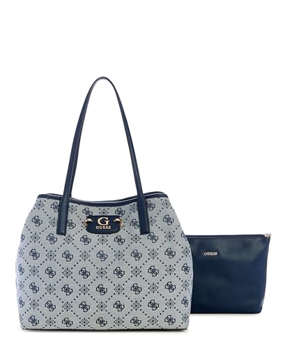 GUESS Neda 2-in-1-Tragetasche, Marineblaues Logo, Einheitsgröße von GUESS