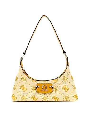 GUESS Damen Neda Top Zip Shoulder Bag Umhängetasche, Ringelblumen-Logo von GUESS