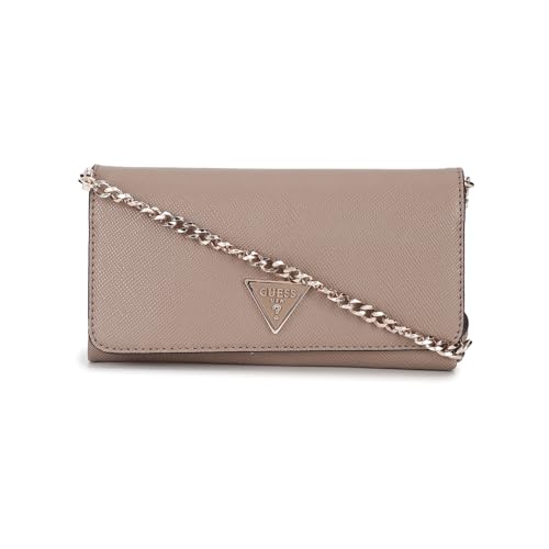 GUESS Damen Noelle Crossbody Flap Organizer Handtasche, Dunkeltaupe von GUESS