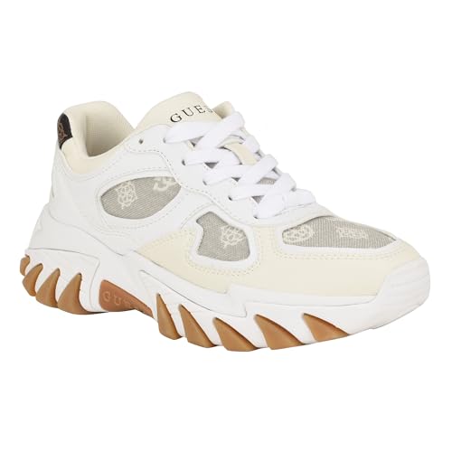 GUESS Damen Norina Sneaker, Weiß/Beige 140, 38 EU von GUESS