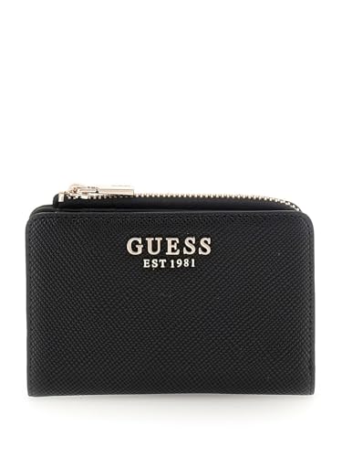 GUESS Damen Phoebe Zip Around Card Case Kartenetui, Schwarzes Logo von GUESS