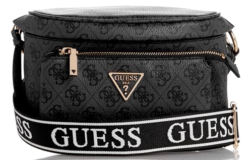 GUESS Damen Power Play Sling Tragetuch, Crossbody-Tasche, Kohle-Logo von GUESS