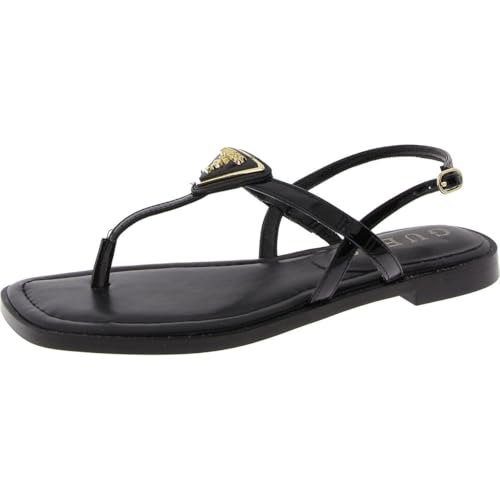 GUESS Damen Rainey Flache Sandale, Schwarz 001, 37 EU GUESS Damen Rainey Flache Sandale, Schwarz 001, 37 EU von GUESS