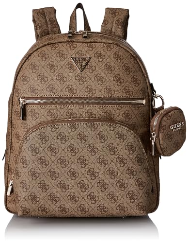 GUESS Damen Rucksack Power Play Latte Logo von GUESS