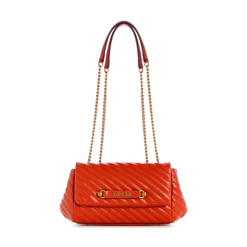 GUESS Damen Sela Umwandelbare Klappe, Crossbody-Tasche, Fuchsrot von GUESS