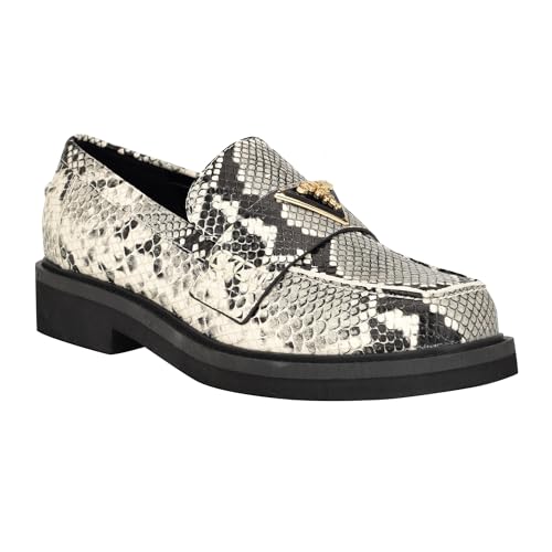 GUESS Damen Shatha Slipper, Black Snake Multi 005, 37.5 EU von GUESS