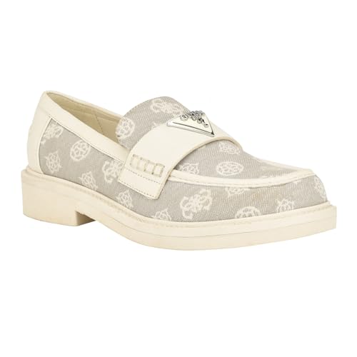 GUESS Damen Shatha Slipper, Taupe Logo Multi, 41 EU von GUESS