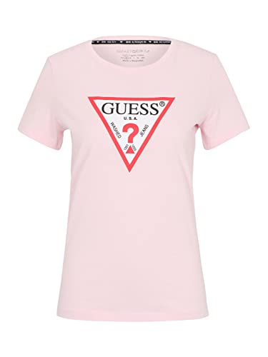 GUESS Damen Shirt rosa/weiß/schwarz/feuerrot M von GUESS